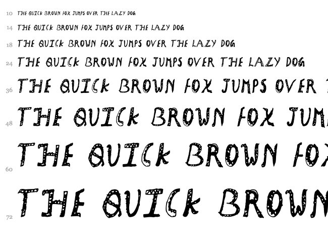 Holiday Craft font waterfall